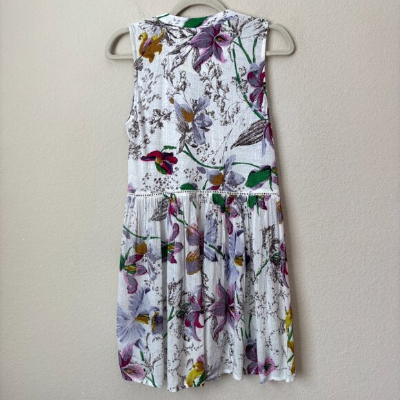 Anthropologie Nia Boho Floral Tunic Button Front Top - Picture 11 of 13